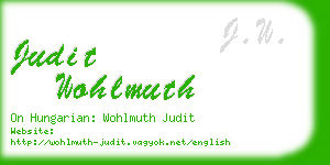 judit wohlmuth business card